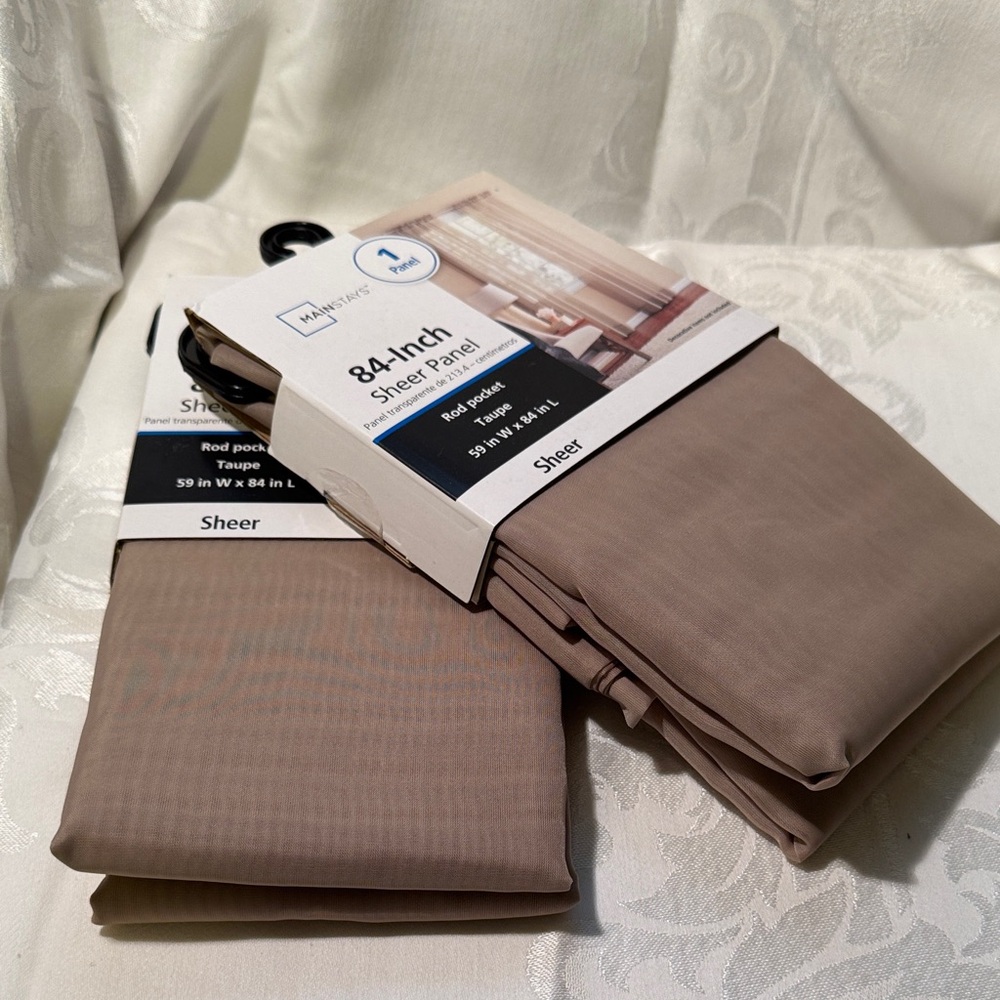 Mainstays Taupe Sheer Panel